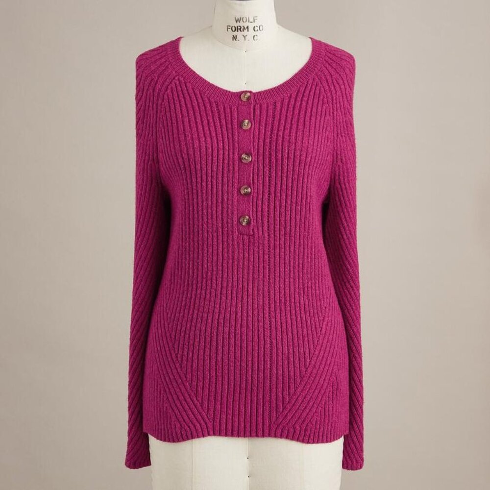 Sundance Catalog Birdie Henley Cerise XXL NWT